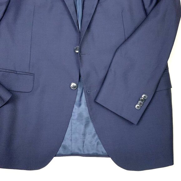 Peter Millar Men's Navy Blue Blazer Long Sleeve Classic 100% Wool Sz 42R - Picture 10 of 16